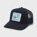 Peaked Trucker Hat - Navy
