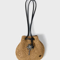 Date Palm Crossbody Mini Straw Tote - Tan