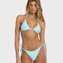 Tanlines Multi Tri Bikini Top - Crystal Blue