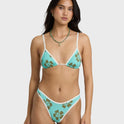 Last Summer Mini Slide Triangle Bikini Top - Ocean Spray