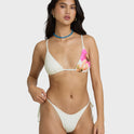 Sunny Shore Tall Slide Triangle Bikini Top - Salt Crystal