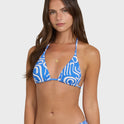 Le Love Multi Triangle Bikini Top - True Blue