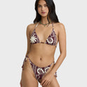 Sol Playa Remi Triangle  Bikini Top - Red Dahlia