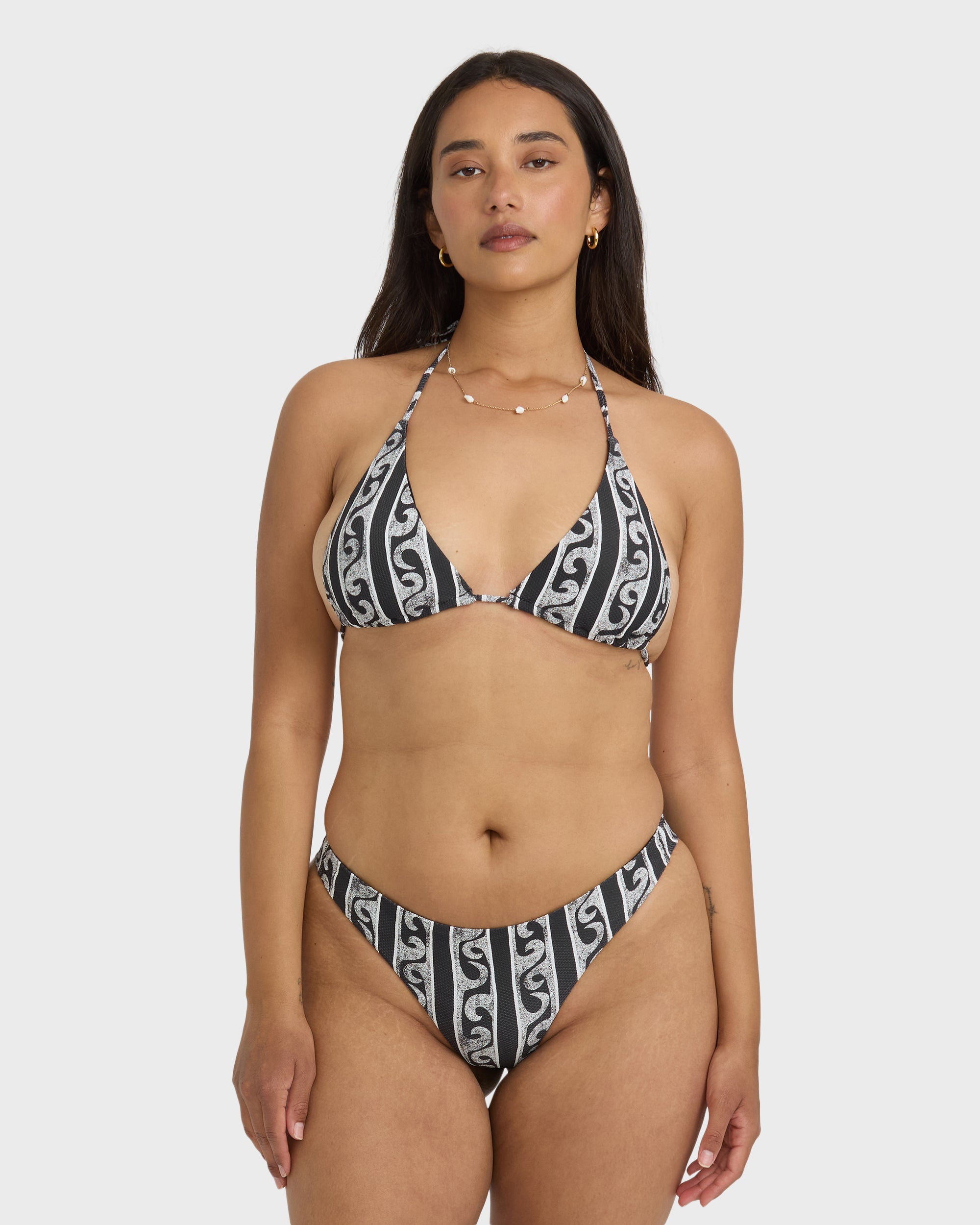 Wave Watcher Multi Triangle Bikini Top - Black White | Billabong