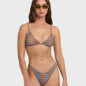 Tides Terry Charlie Fixed Triangle Bikini Top - Multi