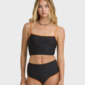 Tanlines Surf Tank Swim Tank Bikini Top - Black