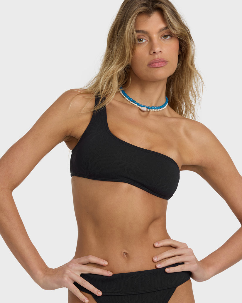 Laura-Twisted-Sun-One-shoulder-Tank-Bikini-Top-Black-Pebble-5