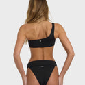 Laura Twisted Sun Aruba Bikini Bottom - Black Pebble