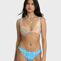 Le Surf Reversible Lowrider Full Bikini Bottom - Orange Multi