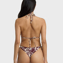 Sol Playa Tie-side Tanga Skimpy Bikini Bottom - Red Dahlia