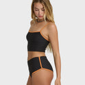 Tanlines Surf Short Surf Short Bikini Bottom - Black