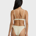 Twisted Tides Hike Medium Bikini Bottom - White Cap