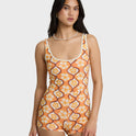 Sol Groove Retro Surf Suit - Tangerine