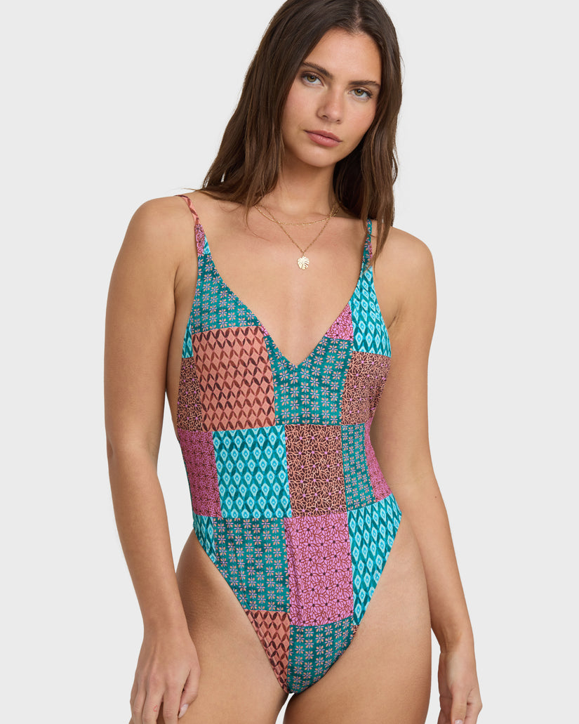 Patch-It-Up-Deep-V-One-piece-Swimsuit-Multi-5