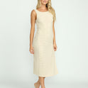 Eyelet Sun Midi Dress Beach Coverup - Whitecap