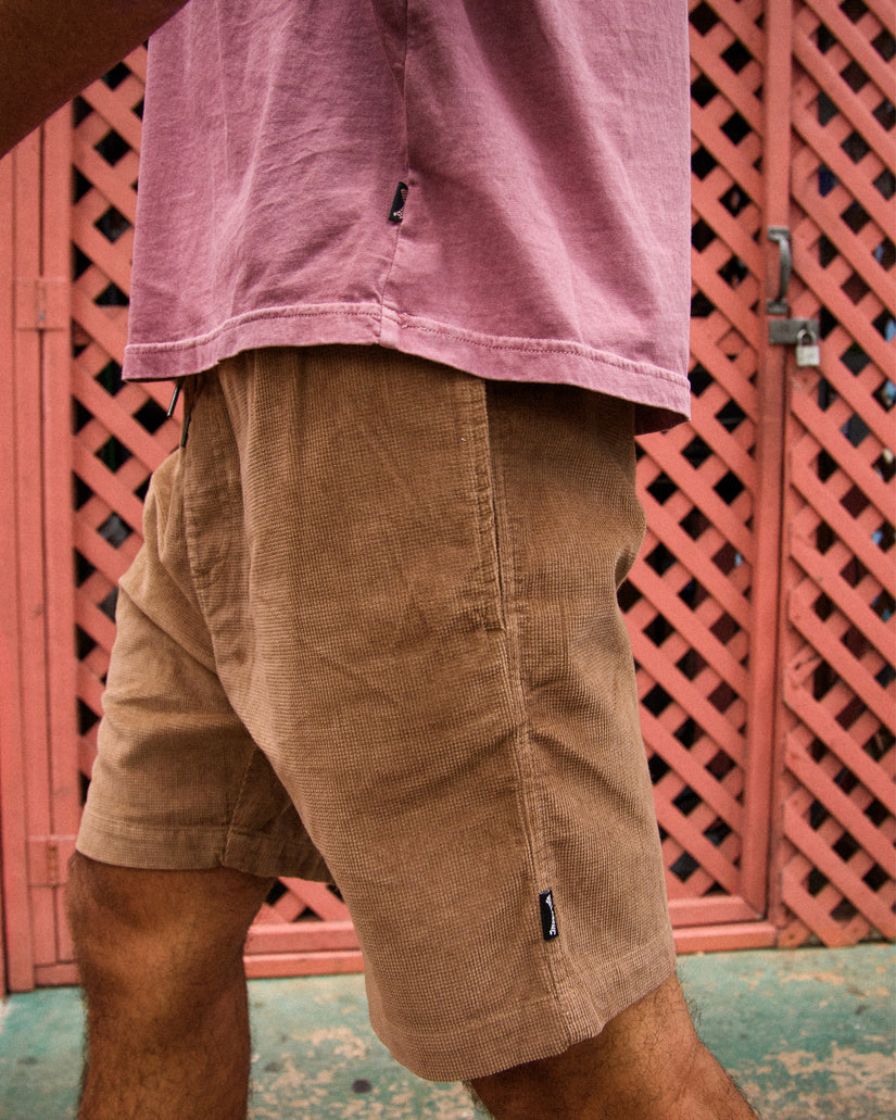 Larry Layback 17" Corduroy Shorts - Vintage Khaki