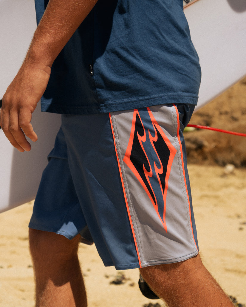 New Wave Pro 19" Boardshorts - China Blue