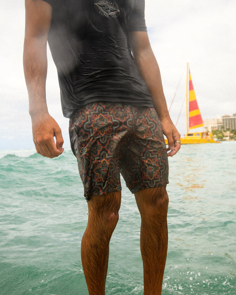 Good Times Lo Tide 17.5" Boardshorts - Slate Black