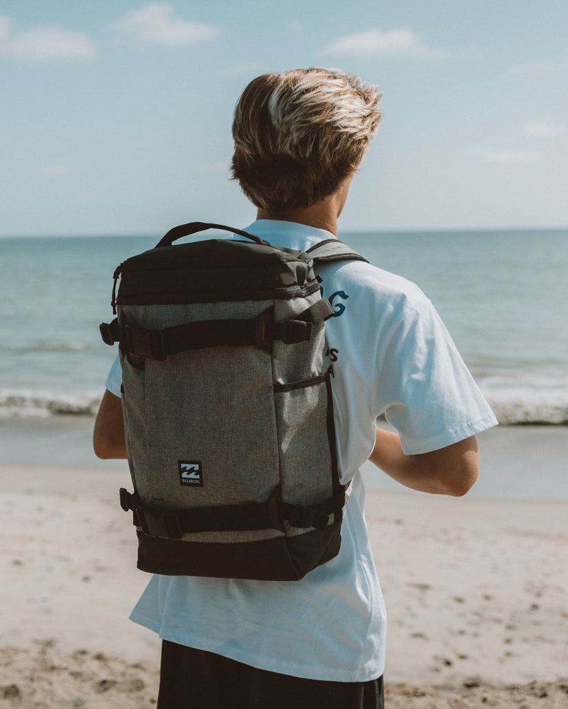 billabong backpack laptop Command Skate Backpack-Grey Heather and padded shoulder straps complete the package Operative Backpack - Heather Grey