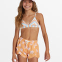 Girl's Mad For You Shorts - Tangy Peach