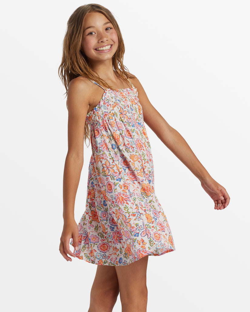 Girl's Sunshine Fun Flowy Mini Dress - Pink Dream