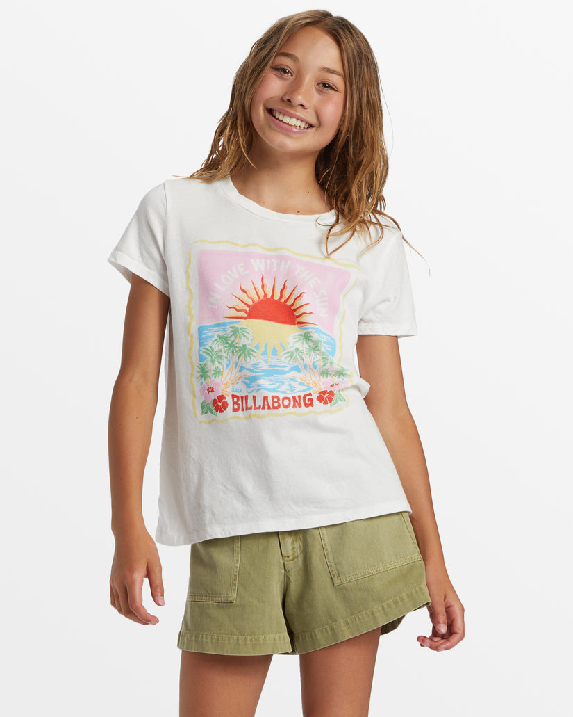 Girl's Sunshine Love T-Shirt - Salt Crystal