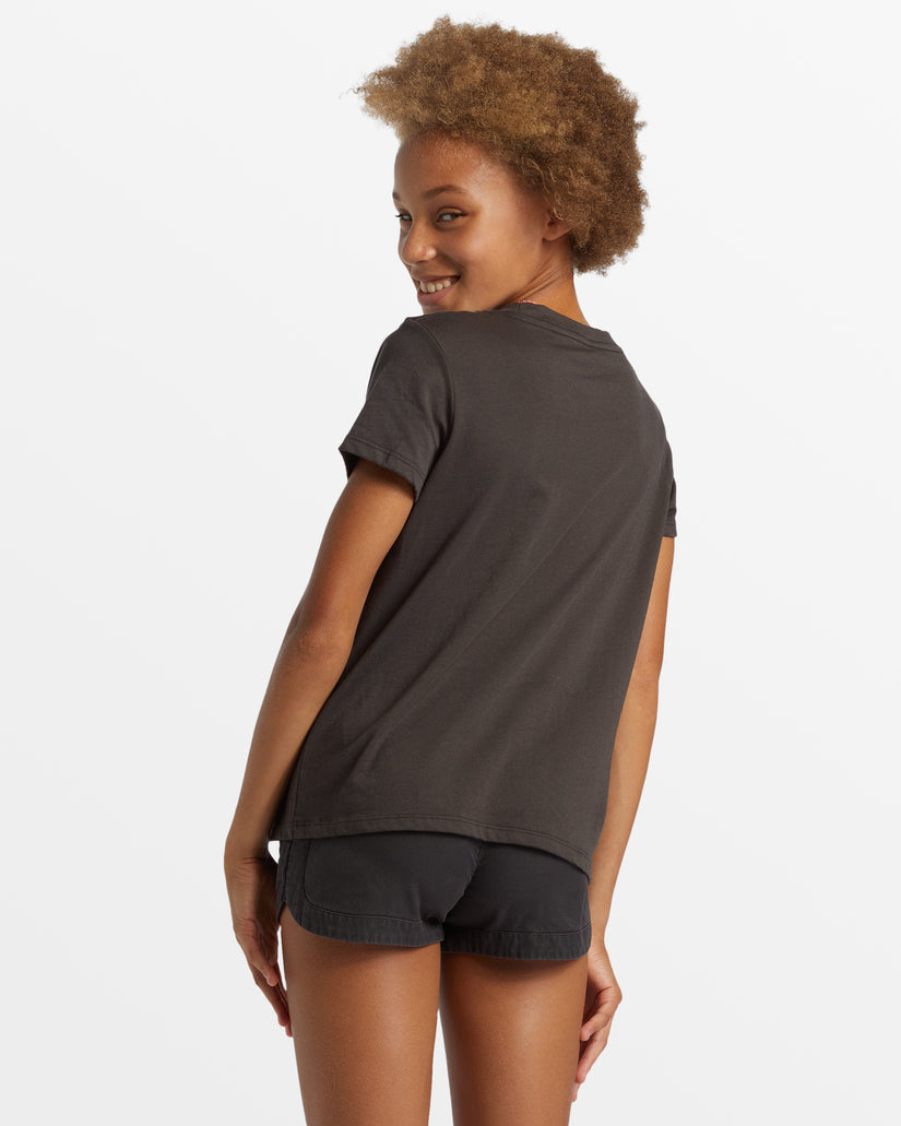 Girl's Sun Daze T-Shirt - Off Black