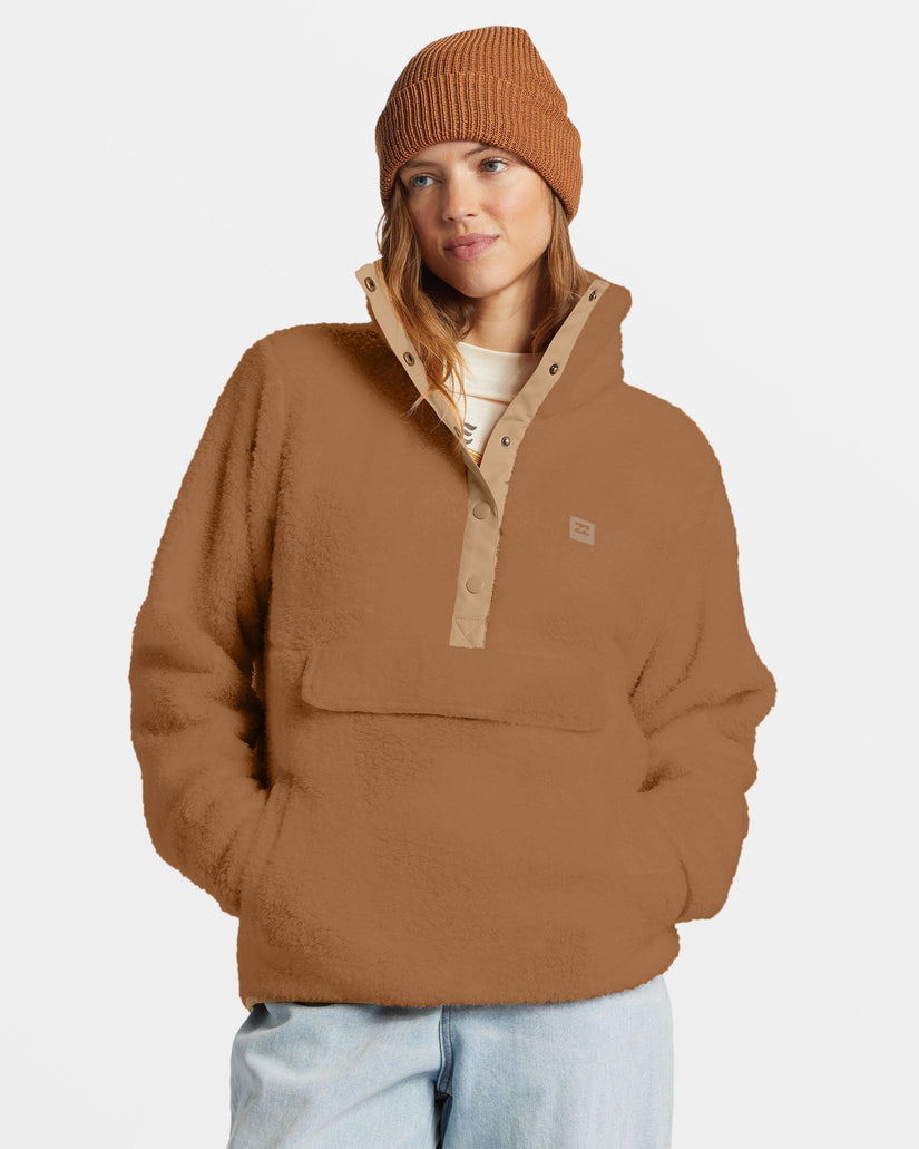 Switchback Mock Neck Fleece Sandalwood Billabong1