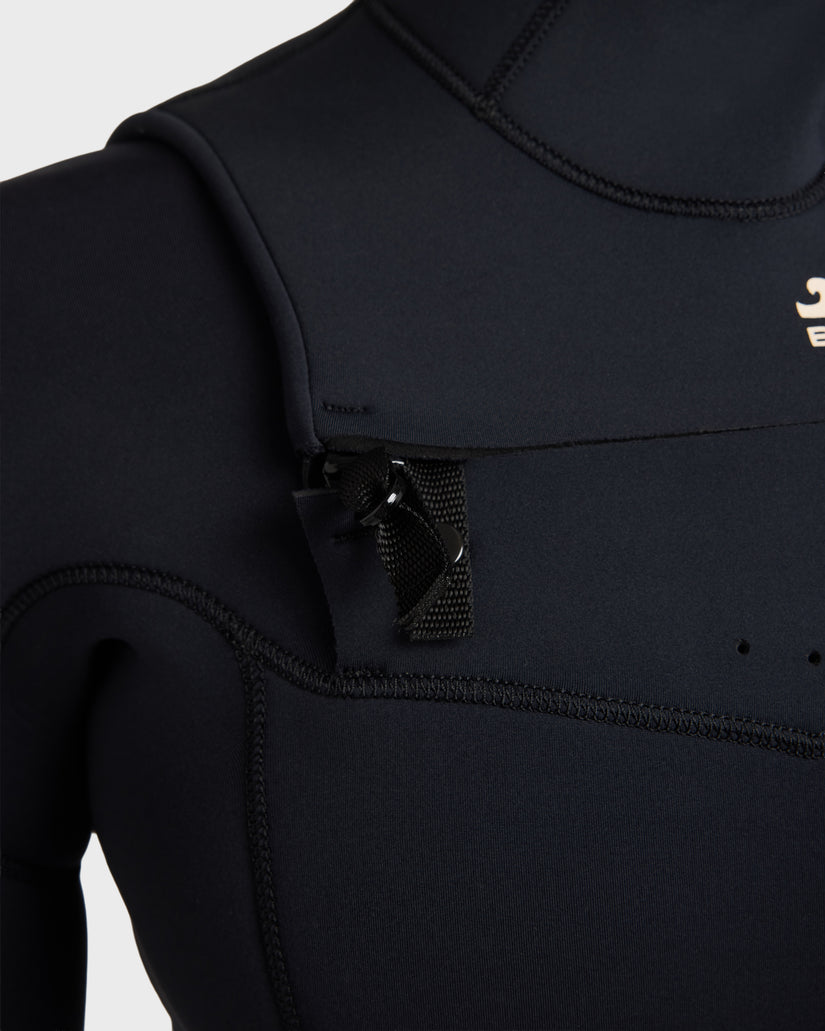 5/4mm Salty Dayz Chest Zip Hooded Full Wetsuit - Black