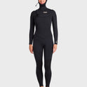 5/4mm Salty Dayz Chest Zip Hooded Full Wetsuit - Black