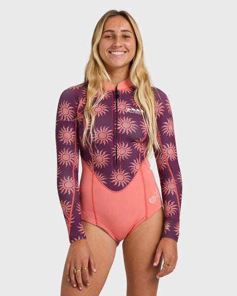 Billabong ロングスリーブスプリング Sサイズ【中古・美品】 2mm Salty Dayz Long Sleeve Springsuit - Eggplant | Billabong