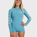 2mm Spring Fever Long Sleeve Springsuit - Surf Blue