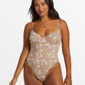 Ready For Sun Underwire One-Piece Swimsuit - Toasted Coconut