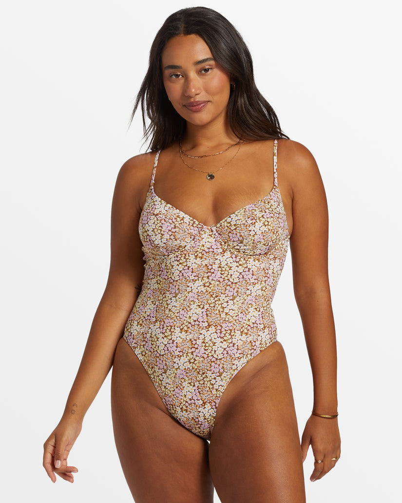 Ready For Sun Underwire One-Piece Swimsuit - Toasted Coconut