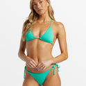 Sol Searcher Multi-Way Triangle Bikini Top - Green Tropics