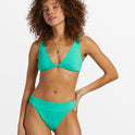 Sol Searcher Ava Tank Bikini Top - Green Tropics