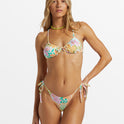 Sweet Aloha Ruched Medium Coverage Bikini Top - Multi
