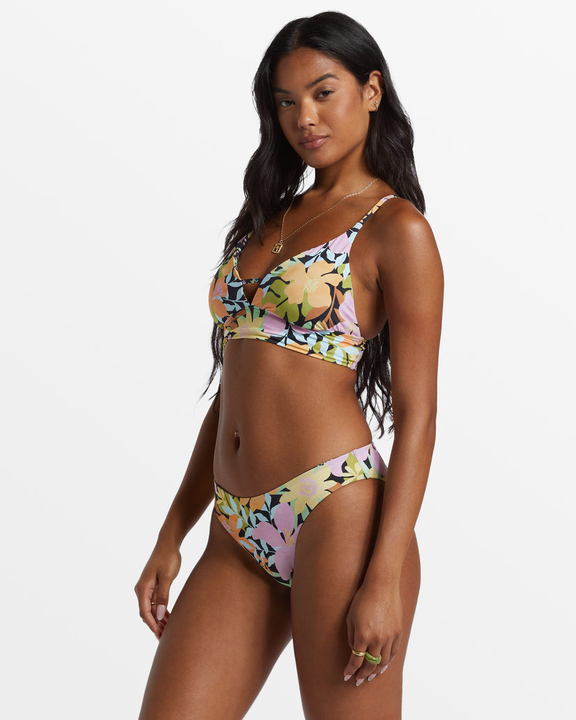 Mas Aloha V Neck Cami Reversible Bikini Top - Multi