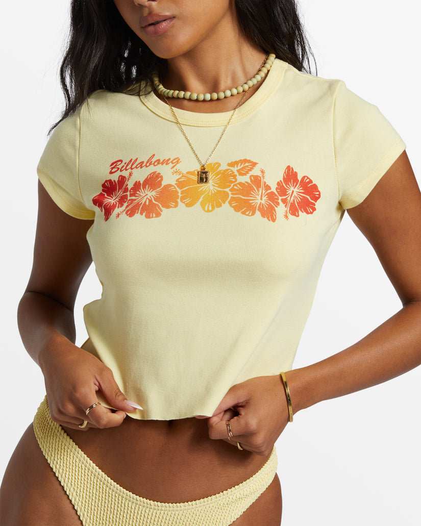 Summer Babe Shrunken T-Shirt - Mellow Yellow