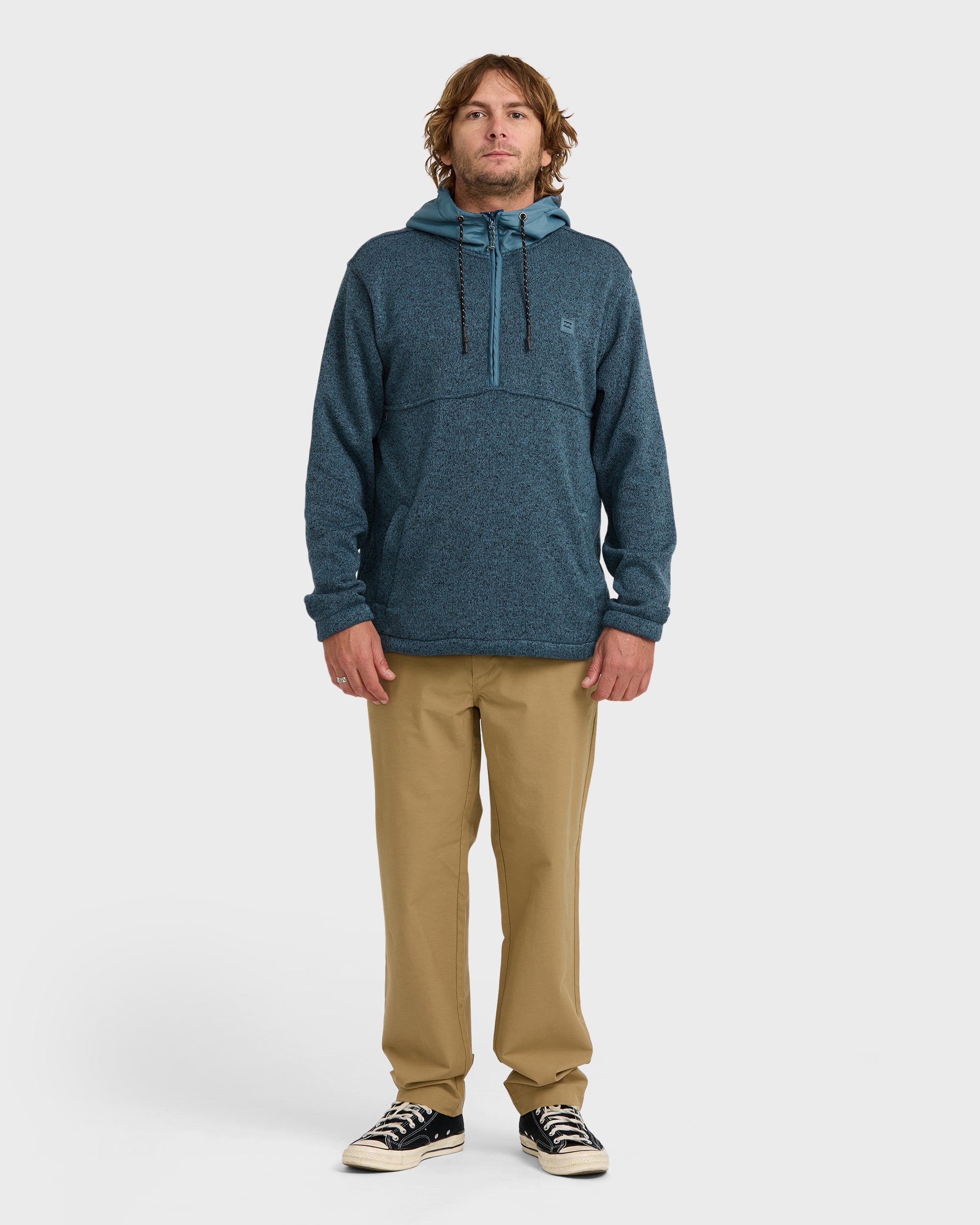 A/Div Boundary Hooded Half-Zip Pullover - Real Teal | Billabong