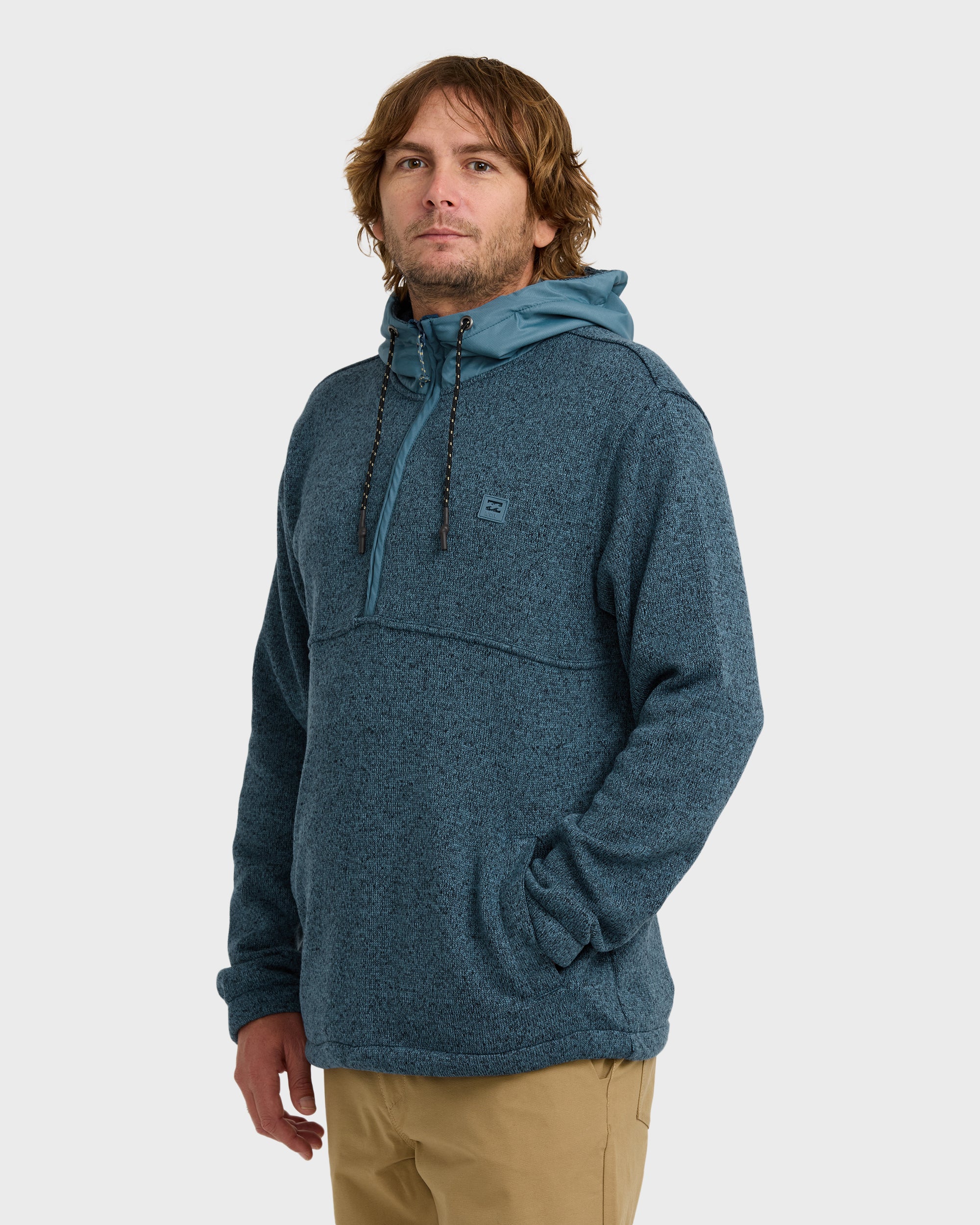 A/Div Boundary Hooded Half-Zip Pullover - Real Teal | Billabong
