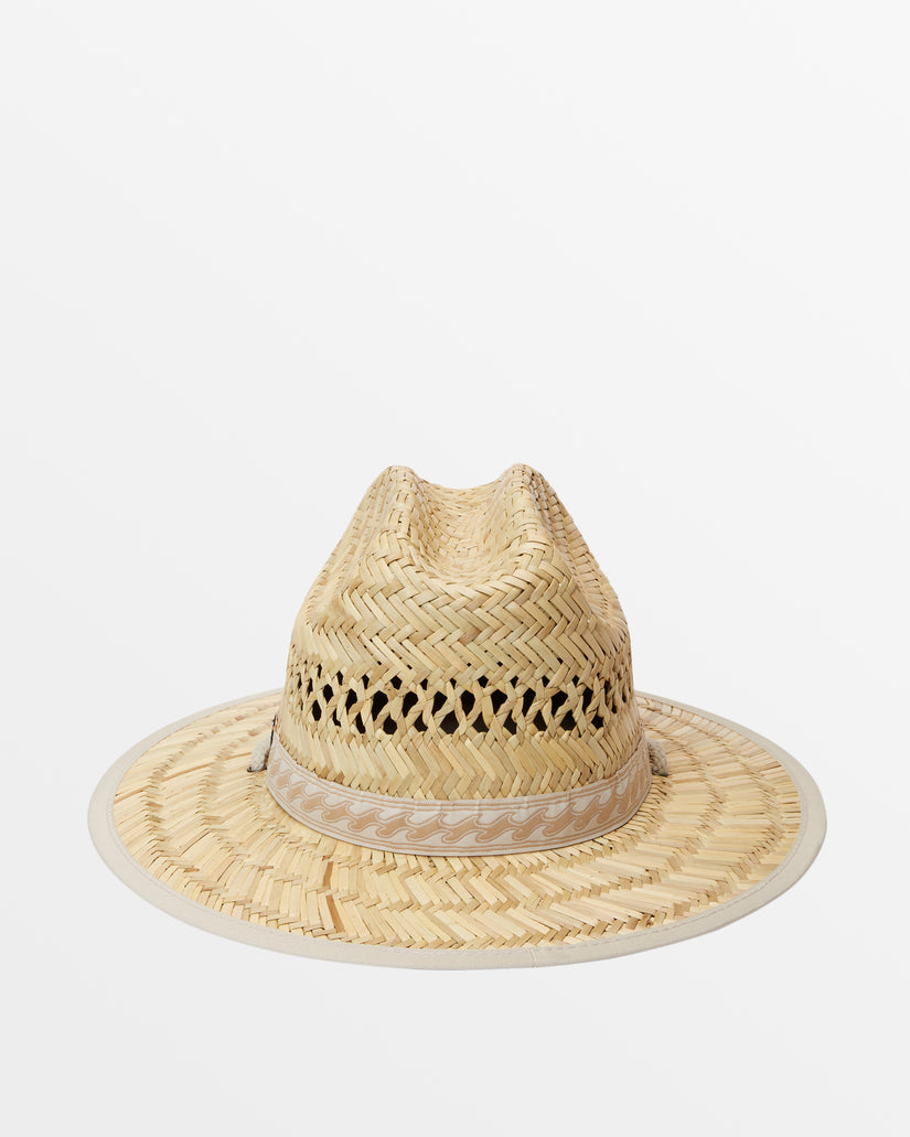 Mid Tides Lifeguard Straw Hat - Cream