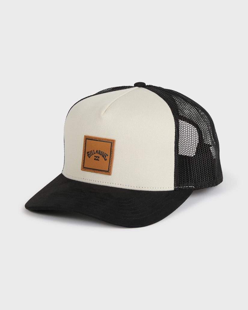 Stacked Trucker Hat - Black White