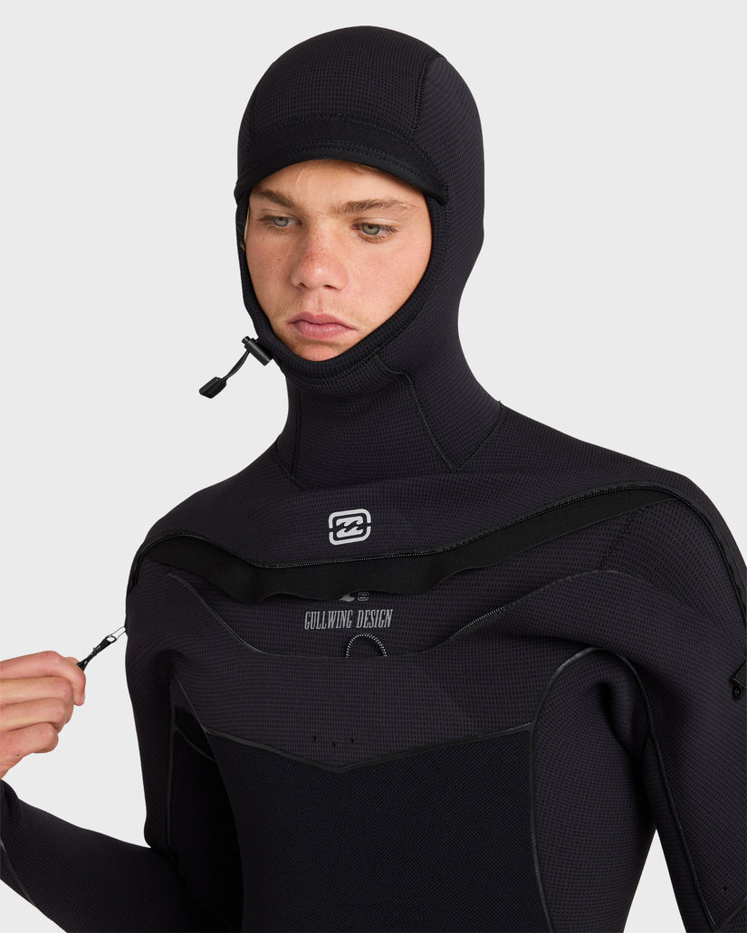 4/3mm Furnace Ultra Gullwing Hooded Full Wetsuit - Black