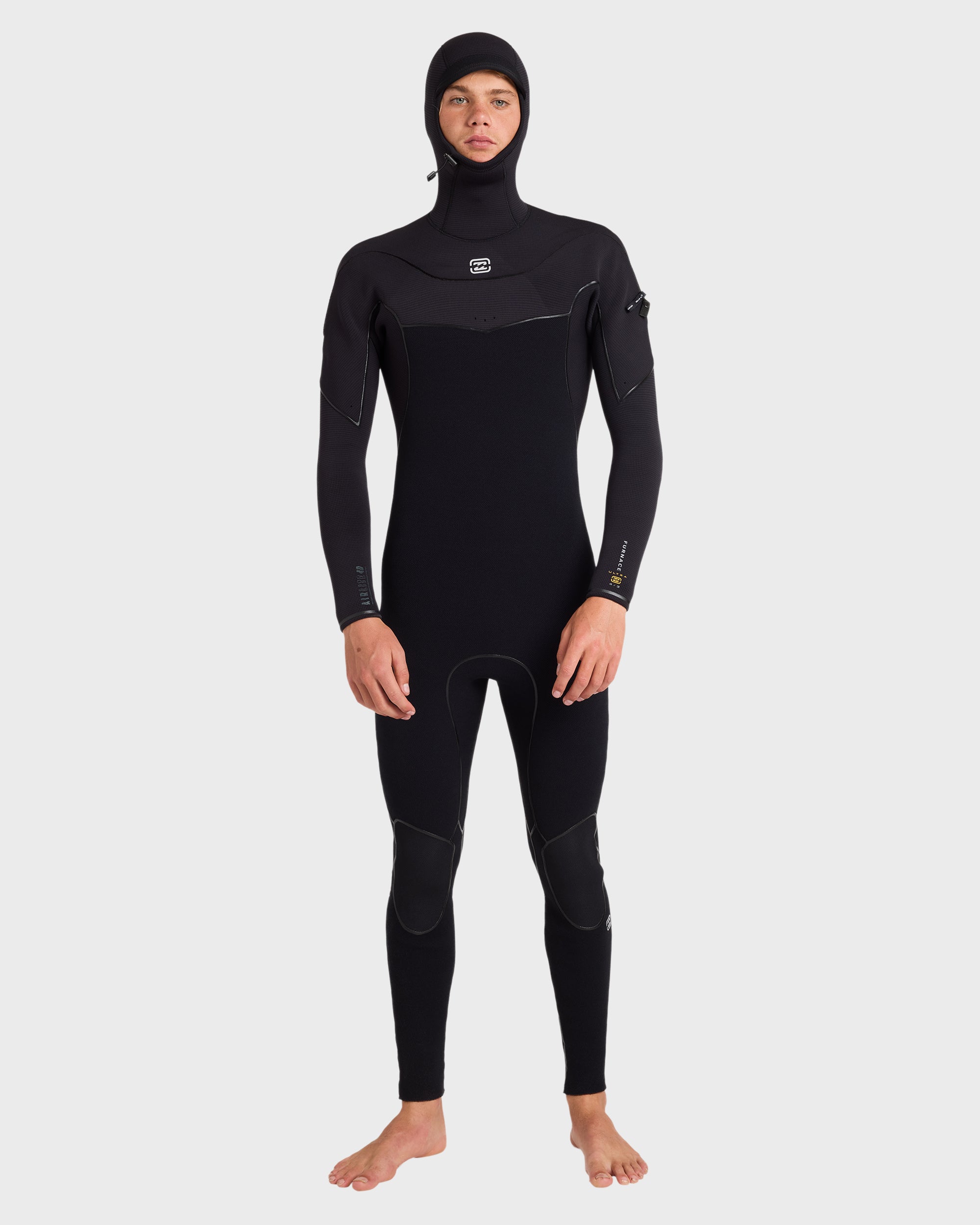 Billabong FURNACE シーガル ウェットスーツ 4/3mm Furnace Ultra Gullwing Hooded Full Wetsuit - Black | Billabong