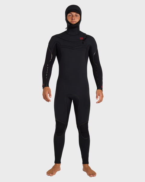 5/4mm Absolute Ultra GBS Hooded Chest Zip Full Wetsuit - Black