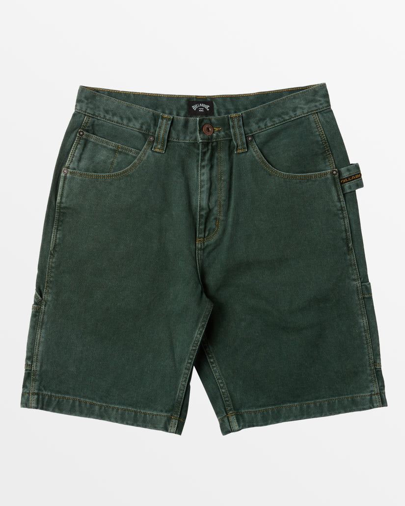 Bad Dog 21" Shorts - Green Overdye