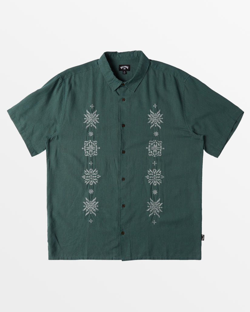 Frequency Short Sleeve Woven Shirt - Sea Pine