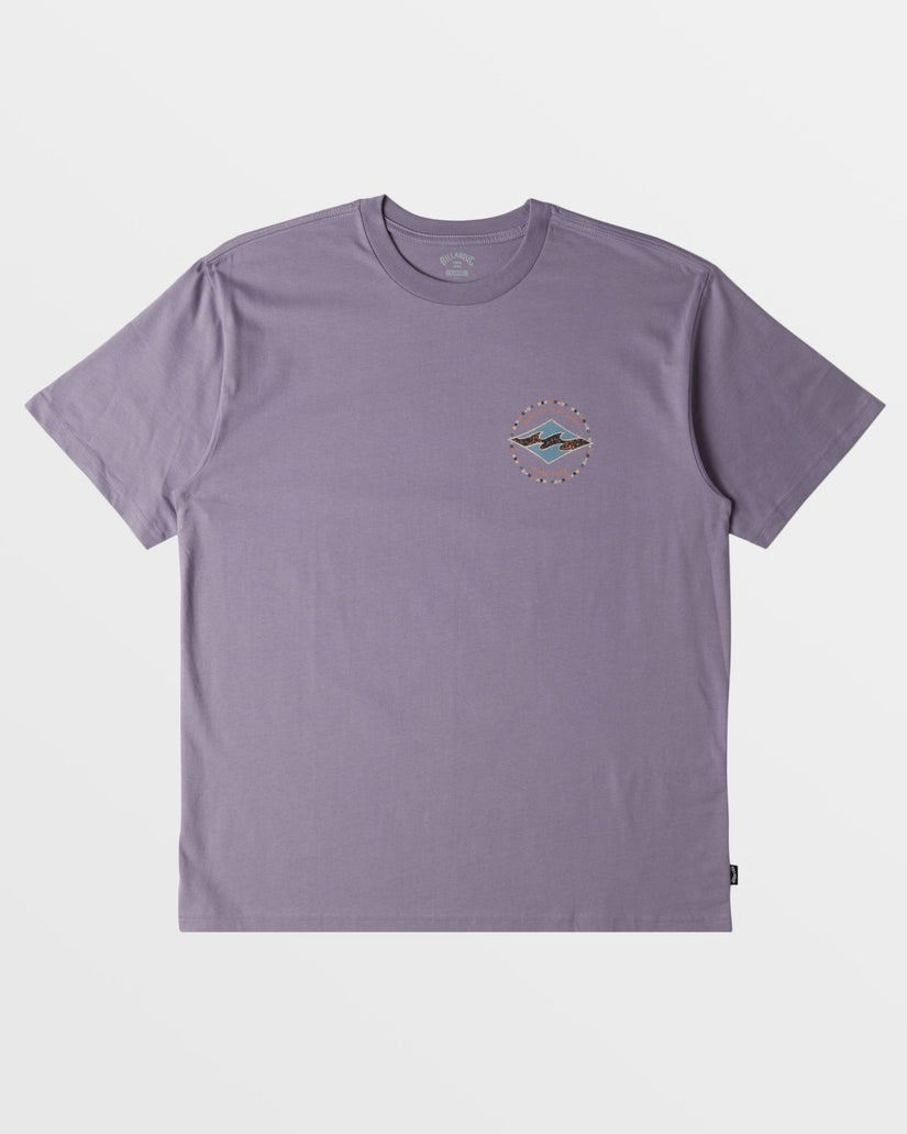 Rotor Diamond TShirt Purple Ash Billabong