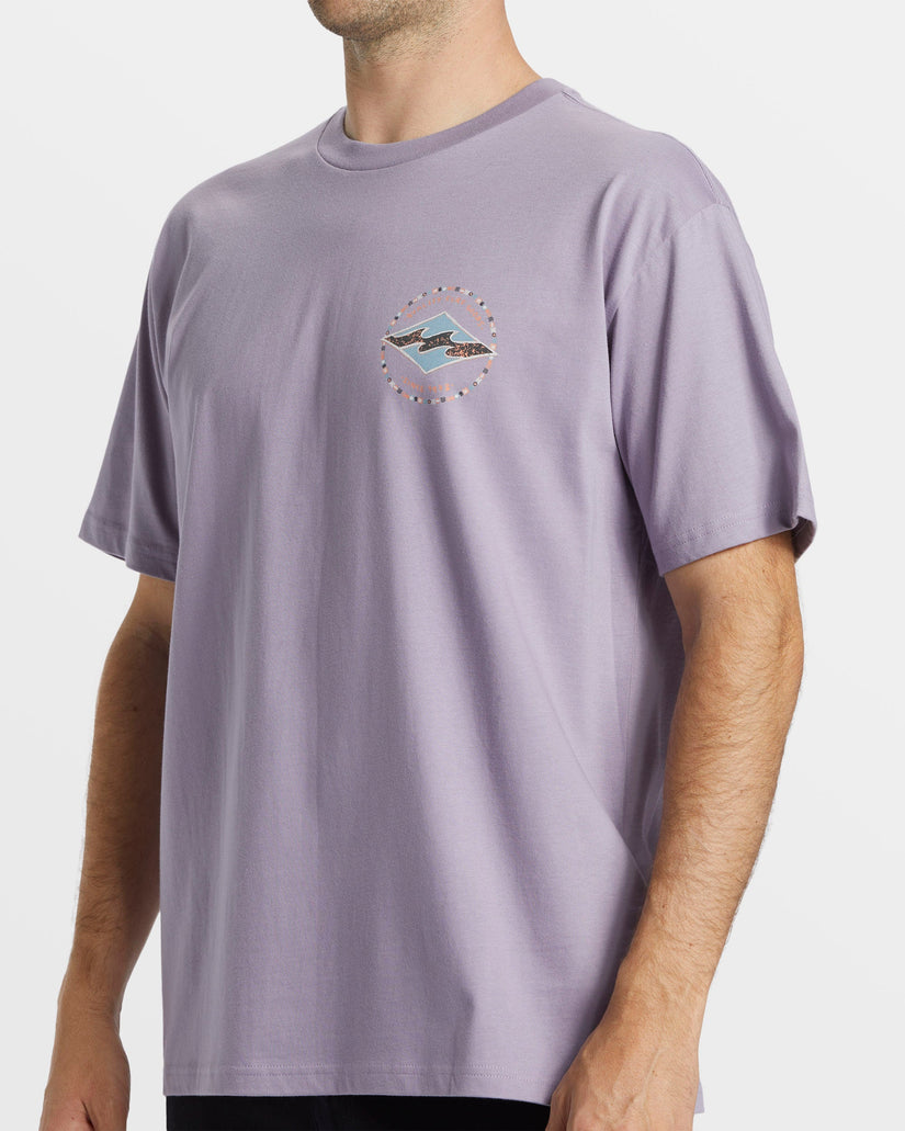 Rotor Diamond TShirt Purple Ash Billabong